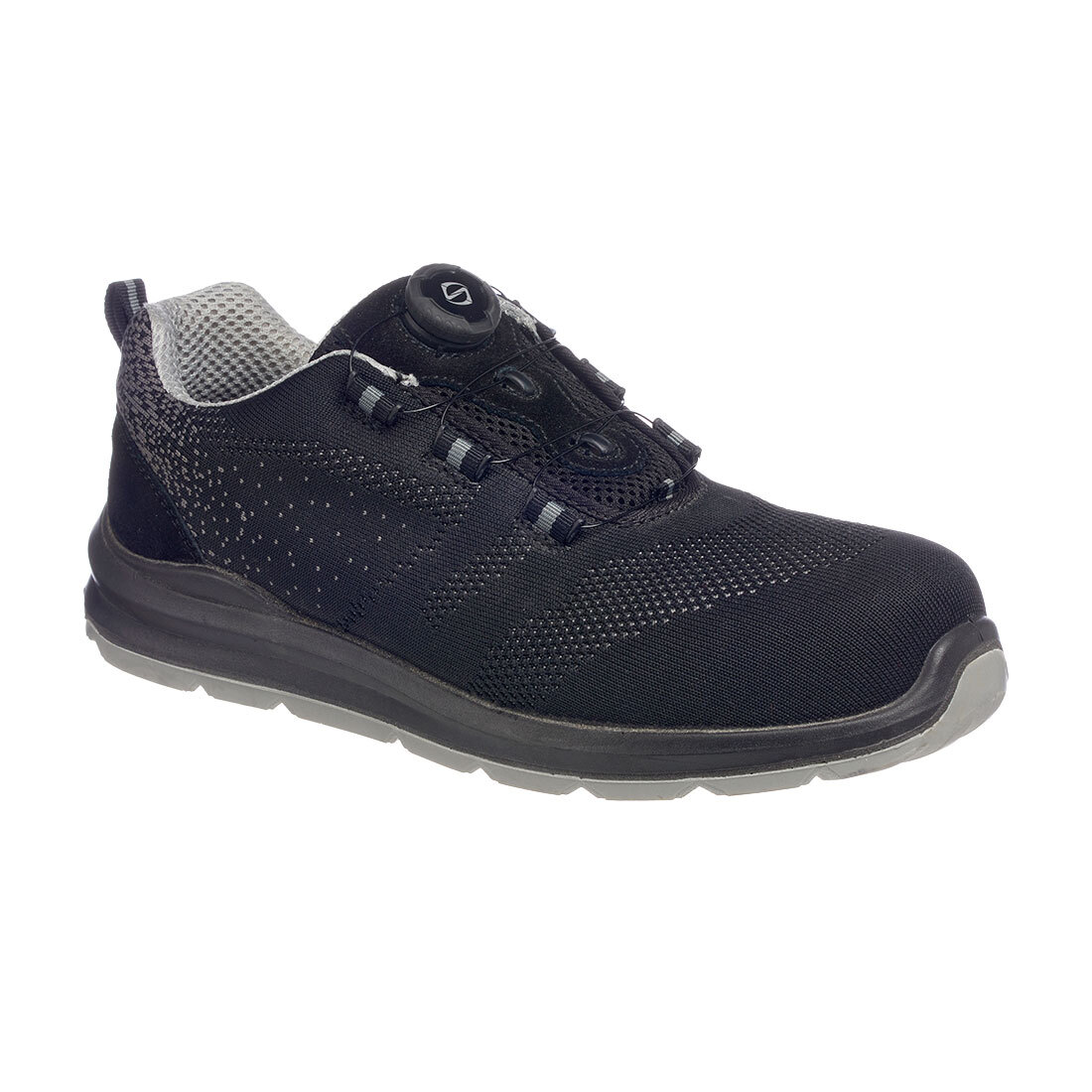 Portwest Wire Lace Safety Trainer S1P Colour Black Grey Size 47 Fit Y SafetyHQ