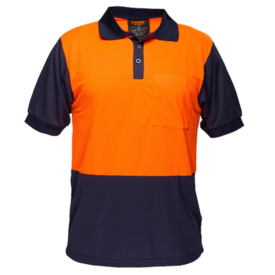Micro Mesh Polo Class D Short Sleeve Orange/Navy XL Regular 2x Pack ...