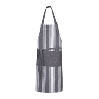 Unisex Salt Bib Apron Charcoal/White
