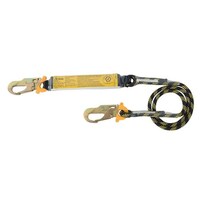 B-Safe Rope Lanyard Shock Absorbing 2m With Double Action Hook and Scaffold Hook BL02122
