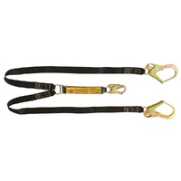 B-Safe 1.5m Twin Access Lanyard With Double Action And Scaffold Hook 50kg - 140kg BL04221.5HD