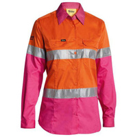 Bisley Women's Taped Hi Vis Cool Lightweight Drill Shirt