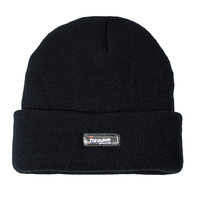 DENTS 3M THINSULATE Pull On Beanie Ski Knit Thermal Insulated Hat - Black