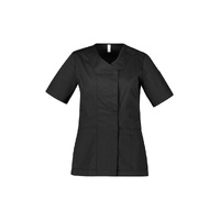 Biz Care Parks Womens Zip Front Crossover Scrub Top