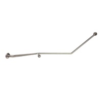 Dolphy 30° flush mount wrap around grab rail modular stainless steel 1100x900x700mm lh - silver