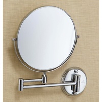 Dolphy dual sided 360° wall mount 5x magnifying mirror 8 inch - chrome finish