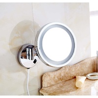 Dolphy 180° led 5x tabletop magnifying mirror - silver