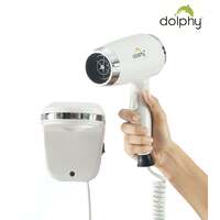 Dolphy hot and cold wall mount hair dryer 1600w - white