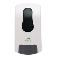 Dolphy manual multi compatible abs soap-sanitiser dispenser 1000ml - white