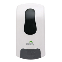 Dolphy manual multi compatible abs soap-sanitiser dispenser 1000ml - white