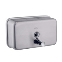 Dolphy manual multi compatible stainless steel liquid soap dispenser 1200ml - silver