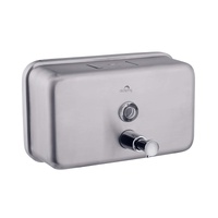Dolphy manual stainless steel liquid soap dispenser 1200ml - silver