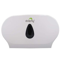 Twin jumbo toilet roll dispenser - white