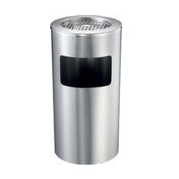 Dolphy rust-resistant stainless steel ashtray with bin 10l - silver