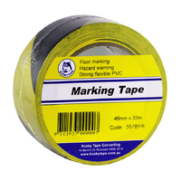 Husky Tape 24x Pack 557 Floor Marking Tape Black/Yellow 48mm x 33m