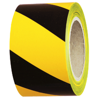 Husky Tape 16x Pack 560 Barrier Warning Tape Black/Yellow 75mm x 100m