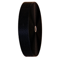 Husky Tape 6x Pack HRA50BK Black 50mm Hook Fastener, Adhesive Backed