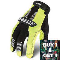 Ironclad I-Viz Reflective Green Work Gloves Buy 1 Get 1 Free