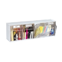 Tilting Bin Set of 4 Bins 600x140x210mm White