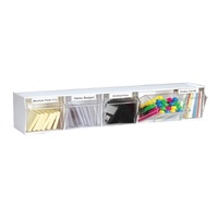 Tilting Bin Set of 5 Bins 600x110x160mm White