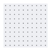 Pegboard Panel 252x252mm - WHITE - Pack of 8 Panels