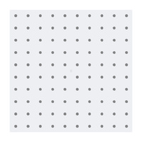 Pegboard Panel 252x252mm - WHITE - Pack of 2 Panels