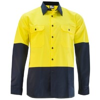KM Workwear Heavy Weight Long Sleeve Two Tone Drill Shirt