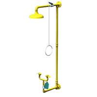 Wall Mounted Safety Shower and Eye/Face Wash Unit