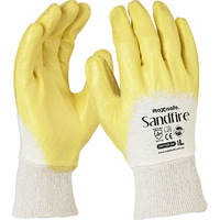 Sandfire Yellow nitrile 3/4 Dipped Glove