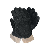 Black PVC Chip On Interlock Glove Liner Retail Packaged 12x Pack
