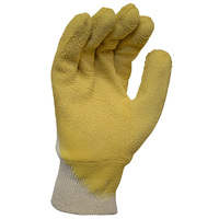 Premium Yellow Latex Coated Glass Gripper Glove