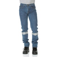 WORKIT Classic Fit Stonewash Rigid Taped Denim Jeans