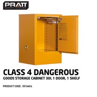 Class 4 Dangerous Goods Storage Cabinet 30L 1 Door 1 Shelf