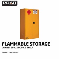 Flammable Storage Cabinet 250L 2 Door 3 Shelf