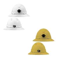 V6 Hard Hat Unvented Full Brim + Lamp Bracket Ratchet Harness