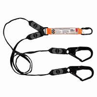 Elite Double Leg Shock Absorbing Webbing Lanyard with Hardware KS & SD X2