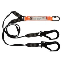 Elite Double Leg Shock Absorbing Webbing Lanyard with Hardware KS & ST X2