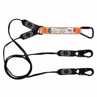 Elite Double Leg Shock Absorbing Webbing Lanyard with Hardware KT & SN X2