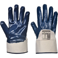 Nitrile Safety Cuff Glove Navy Large Regular