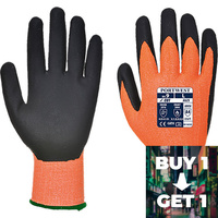 Portwest Vis-Tex Cut Resistant Glove -PU 6x Pack Buy 1 Get 1 Free