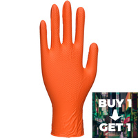 Portwest Orange HD Disposable Gloves Buy 1 Get 1 Free