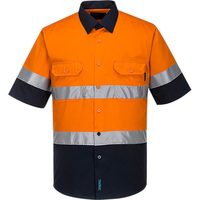 Prime Mover Hi-Vis Two Tone Lightweight Short Sleeve Shirt with Tape