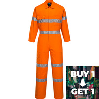 Prime Mover Lightweight Orange Coveralls with Tape Buy 1 Get 1 Free