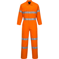 Prime Mover Lightweight Orange Coveralls with Tape