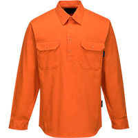 Prime Mover Hi-Vis Regular Weight Long Sleeve Closed Front Shirt
