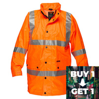 Prime Mover Argyle Full Hi-Vis Rain Jacket with Tape Buy 1 Get 1 Free