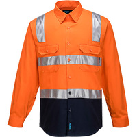 Prime Mover Hi-Vis Two Tone Regular Weight Shirt with Tape Over Shoulder