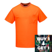 Prime Mover Hi-Vis Micro Mesh T-shirt 2x Pack Buy 1 Get 1 Free