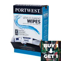 Portwest Lens Cleaning Towelettes White Buy 1 Get 1 Free