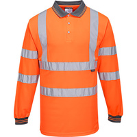 Portwest Hi-Vis Long Sleeved Polo 2x Pack